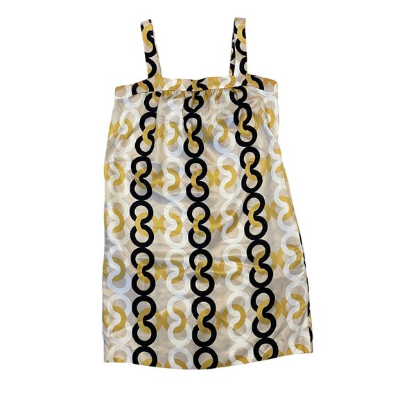 J.Crew womens silk shift dress chain print square neckline sleeveless side zip - Picture 7 of 9